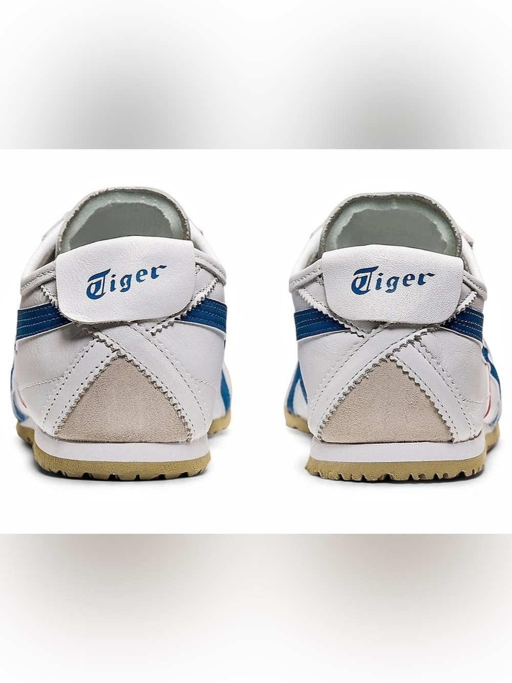Onitsuka Tiger Mexico 66 Red, White & Blue Leather Sneakers - Picture 5 of 6